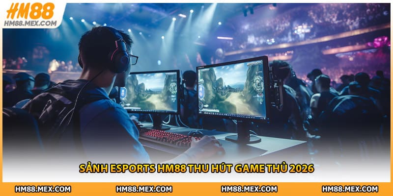 Sảnh esports HM88 thu hút game thủ 2026